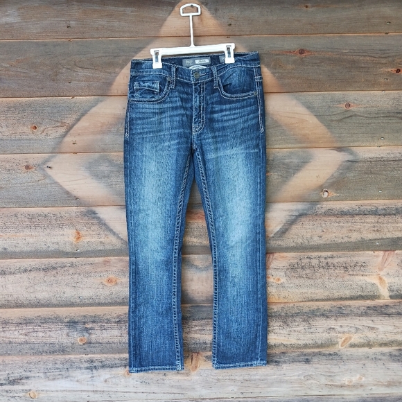 BKE Buckle Jake Straight Leg Jeans Mens 30 Short 30x30 Denim Medium Wash - Picture 1 of 5